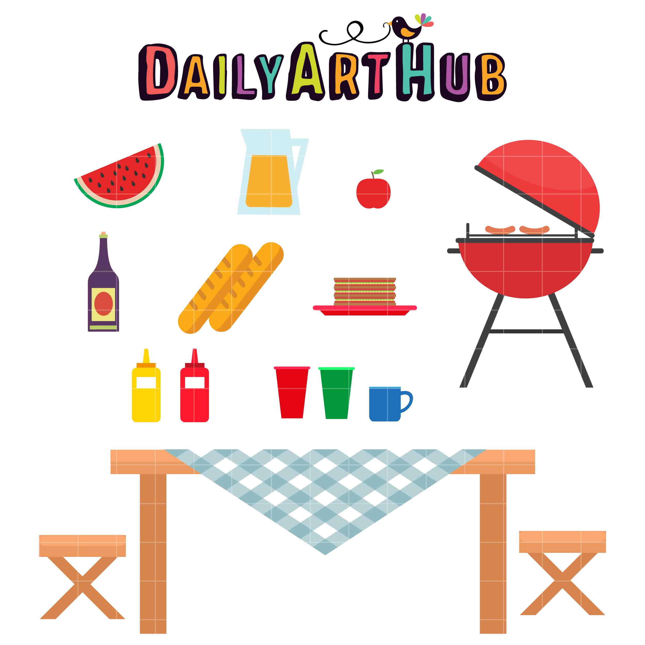 Picnic Clip Art Set Daily Art Hub Free Clip Art Everyday