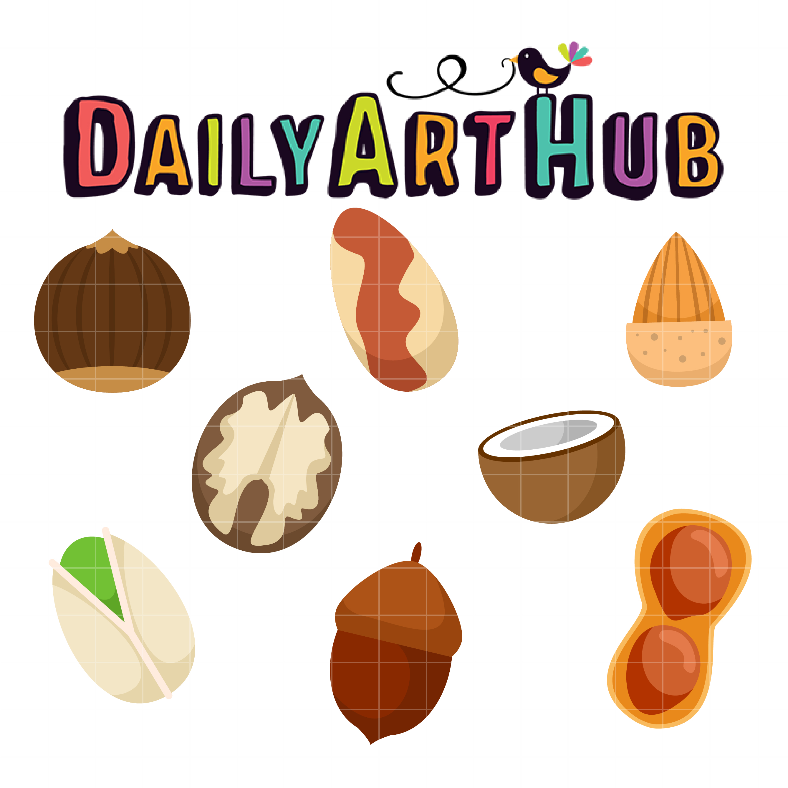Nuts Collection Clip Art Set Daily Art Hub Free Clip Art Everyday