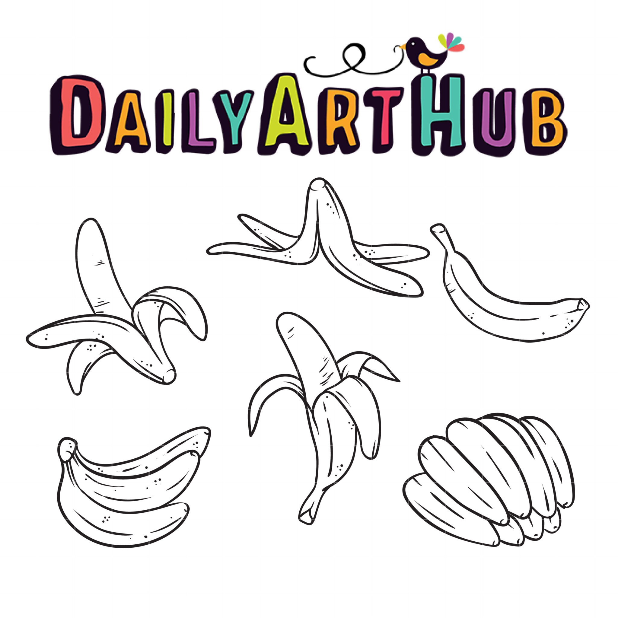 Bananas set, vector hand drawing. bananas,... - Stock Illustration  [76995753] - PIXTA