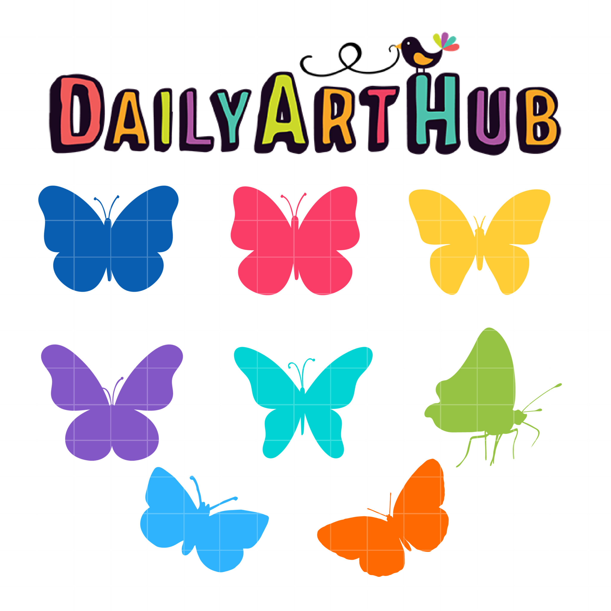 Butterflies Outline Clip Art Set – Daily Art Hub // Graphics, Alphabets &  SVG