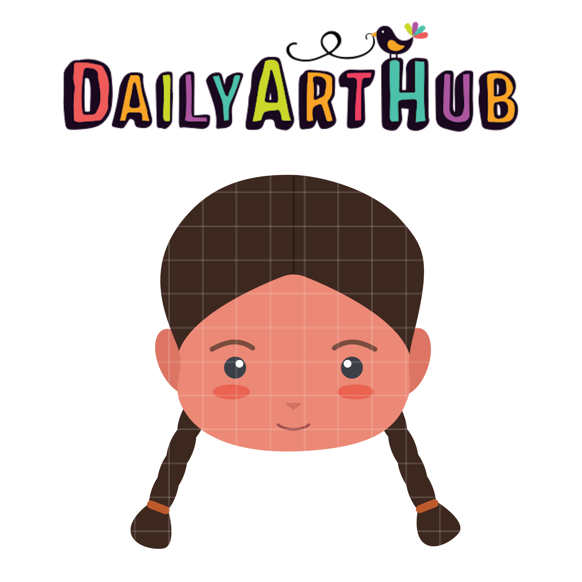 Braided Hairstyle Girl Kid Clip Art Set Daily Art Hub Free Clip Art Everyday