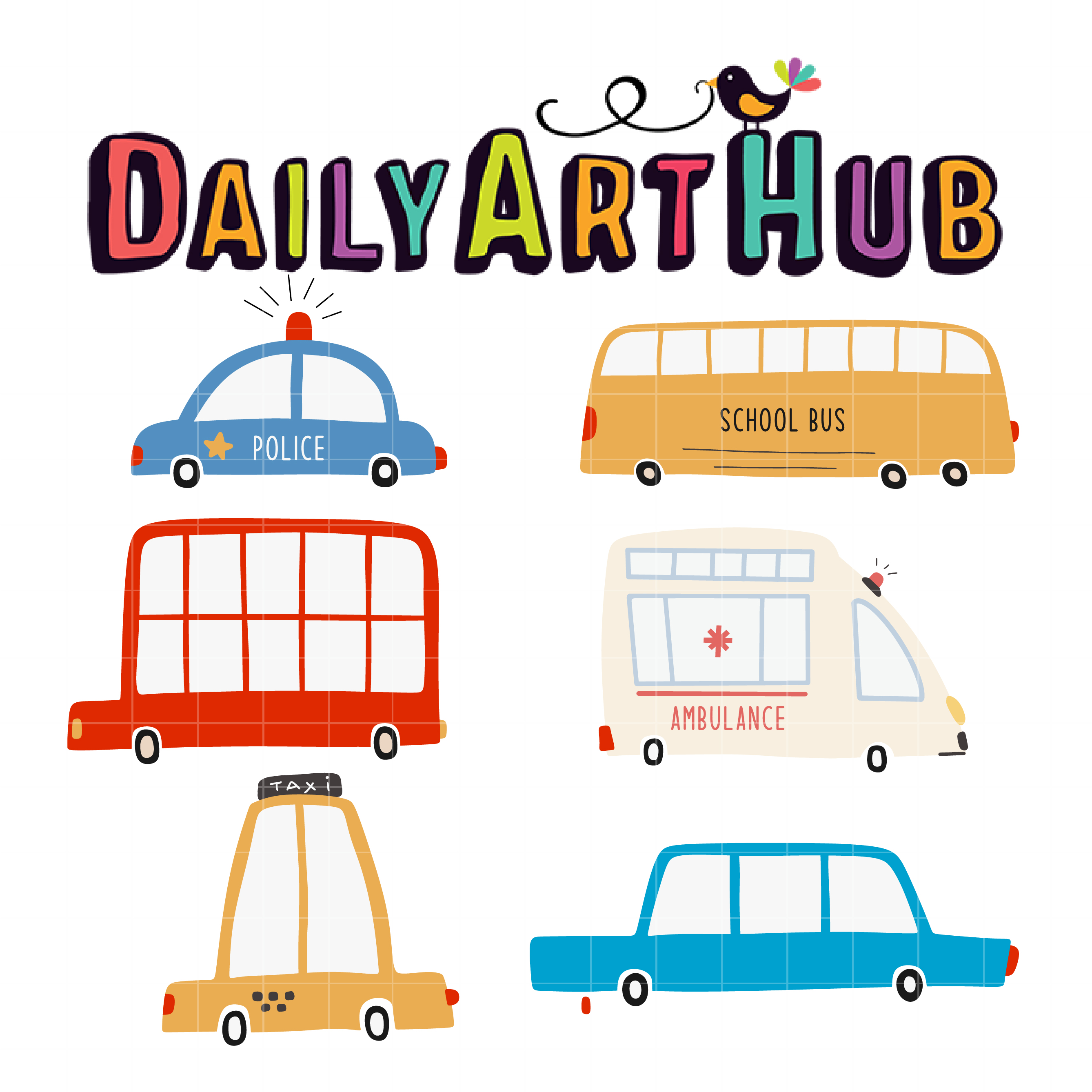 Cute Cartoon Cars and Vehicle Clip Art Set – Daily Art Hub // Graphics,  Alphabets & SVG