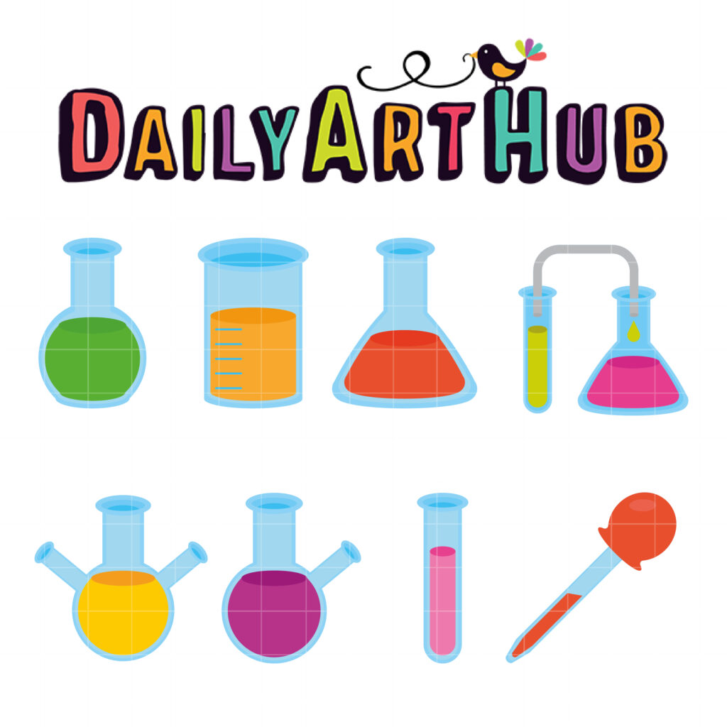 Laboratory Bottle and Jar Clip Art Set Daily Art Hub // Graphics