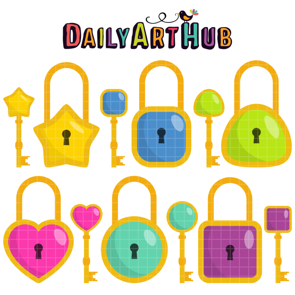 Simple Lock Collection Clip Art Set – Daily Art Hub // Graphics ...