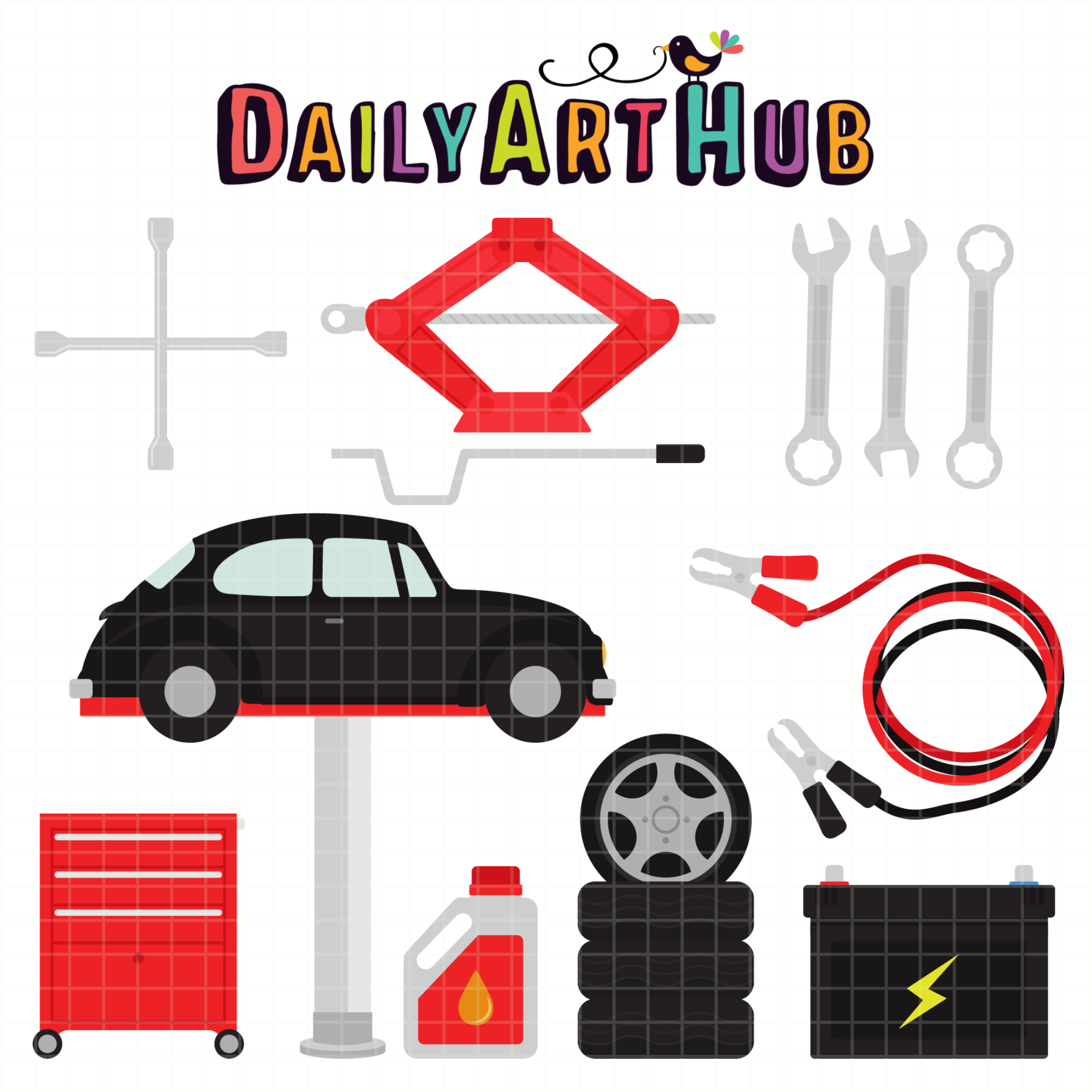 Auto Repair Shop Clip Art Set – Daily Art Hub // Graphics, Alphabets & SVG
