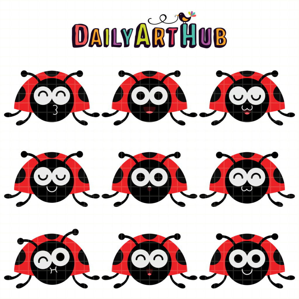 Baby Ladybugs Clip Art Set Daily Art Hub // Graphics, Alphabets & SVG