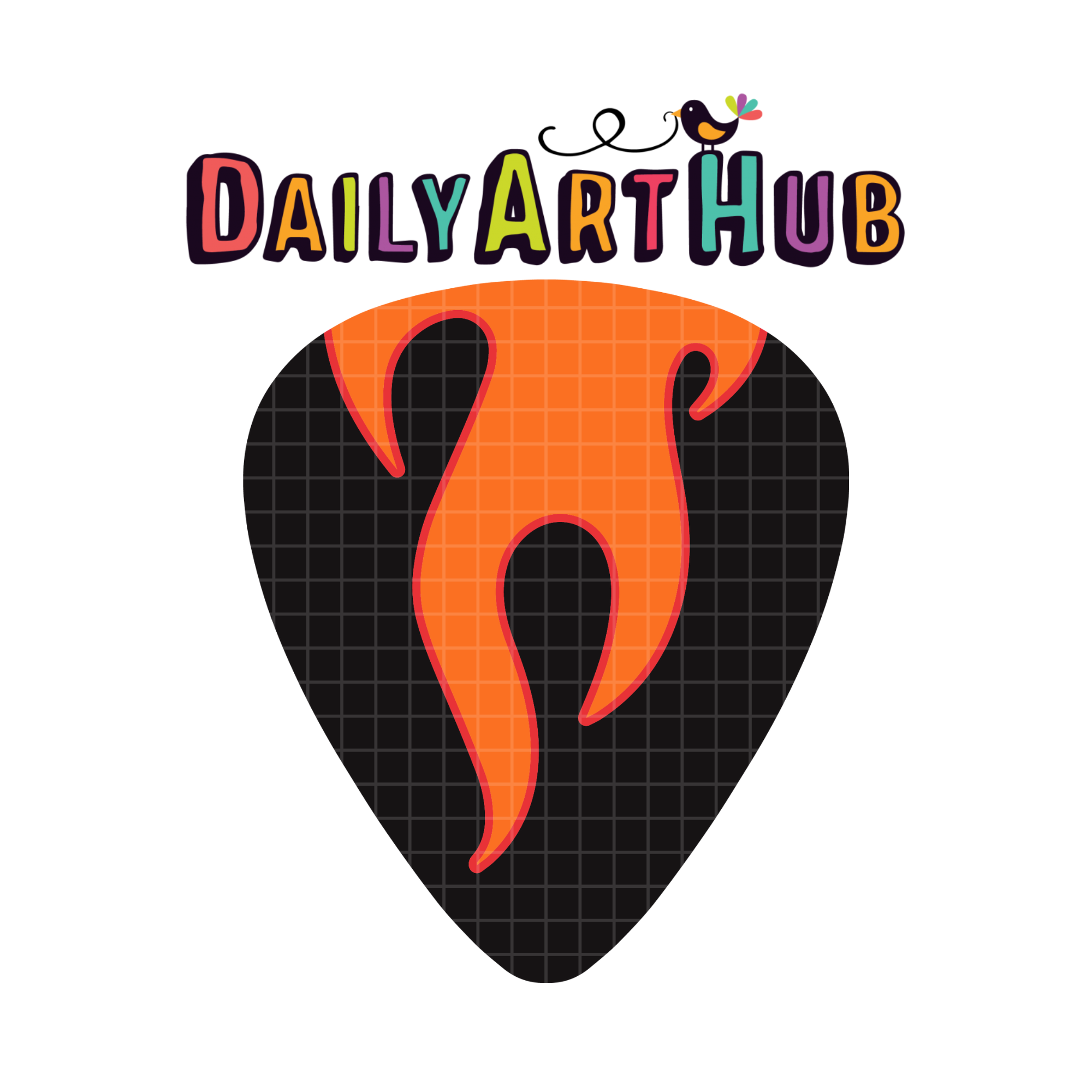 Guitar Pick Fire Clip Art