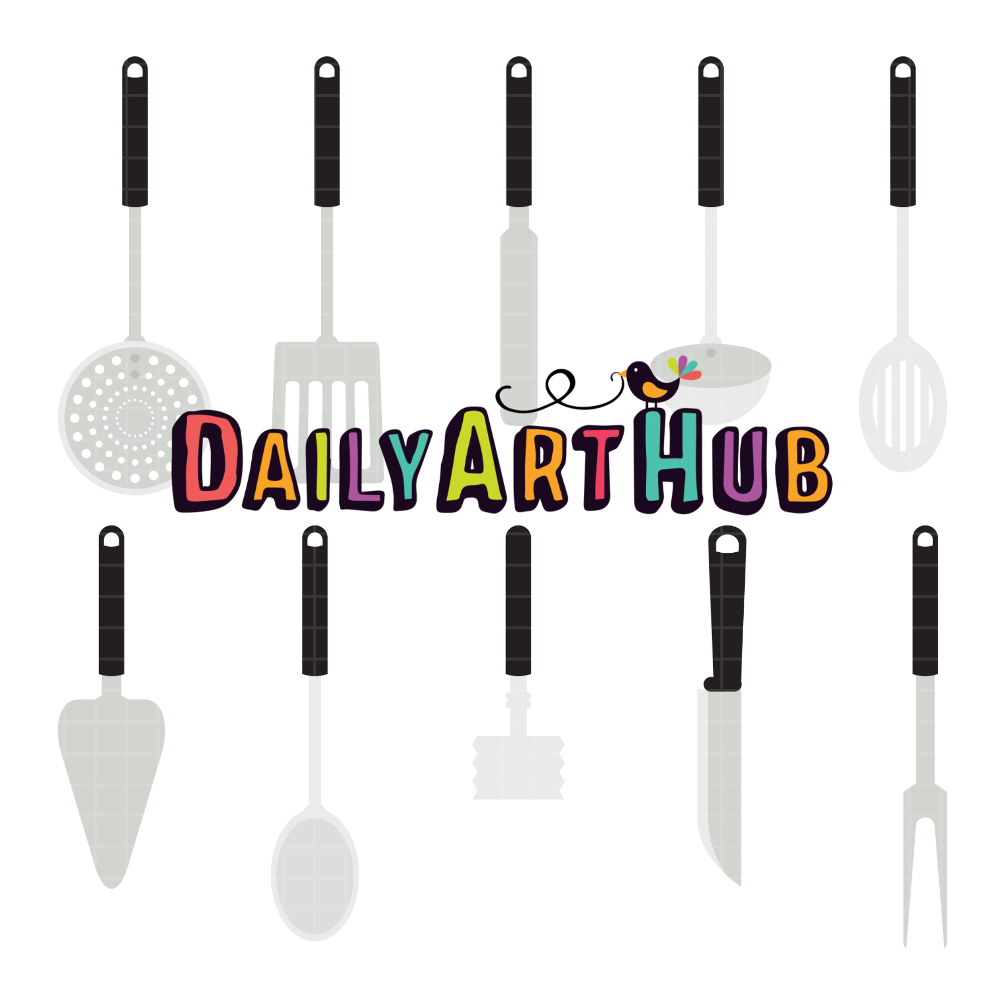 Kitchen Utensils Clip Art Set