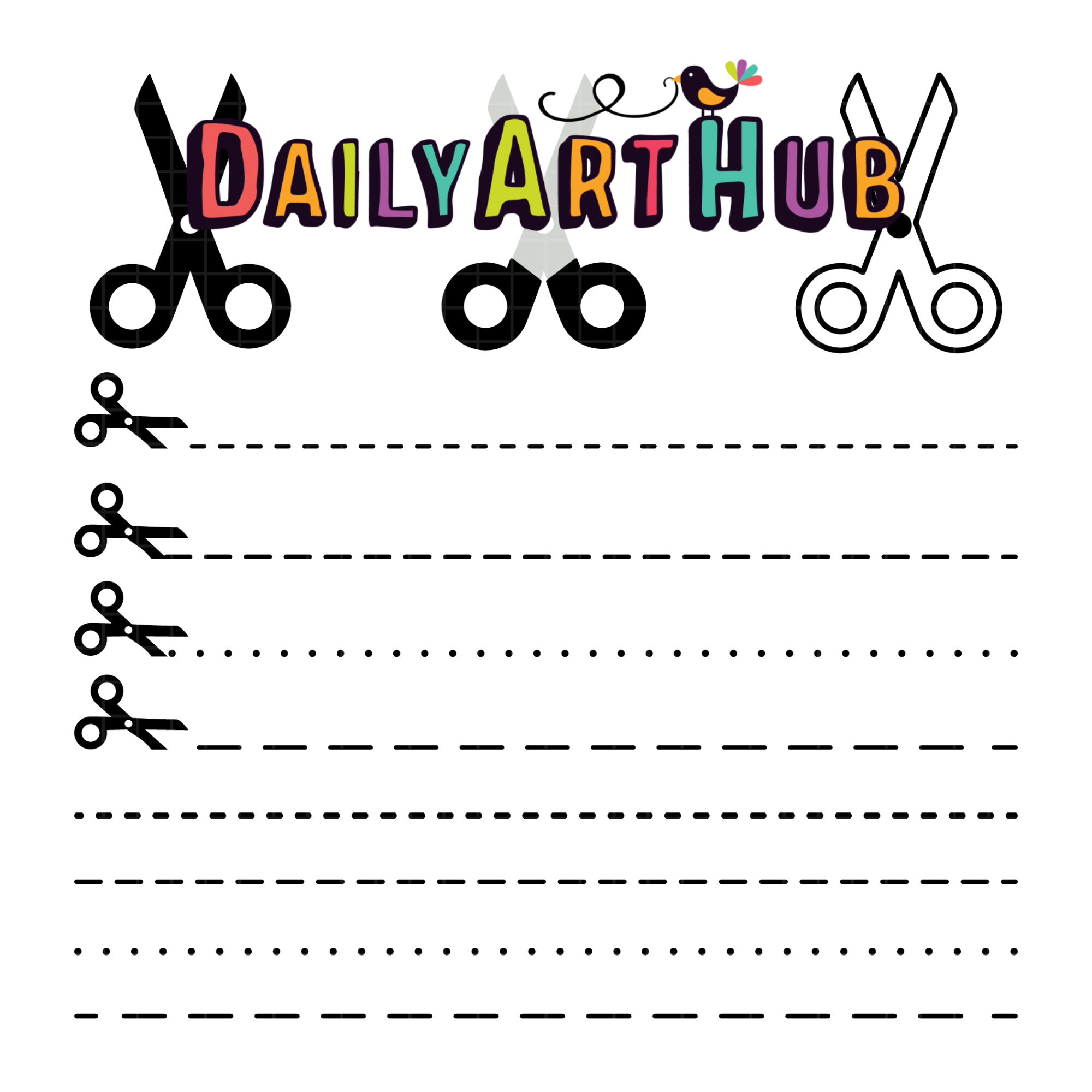 Cut Lines Clip Art Set