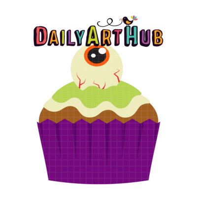 Eyeball Cupcake Clip Art