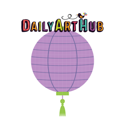 Purple Mid Autumn Lantern Clip Art
