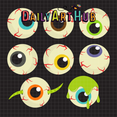 Eyeballs Clip Art Set