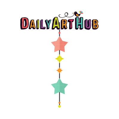Star String Deco Clip Art