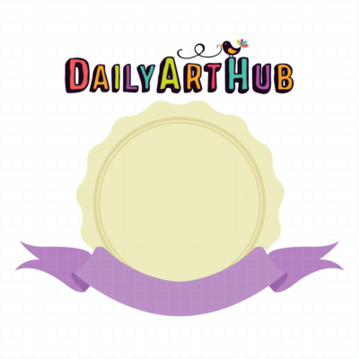 Round Label Design Clip Art