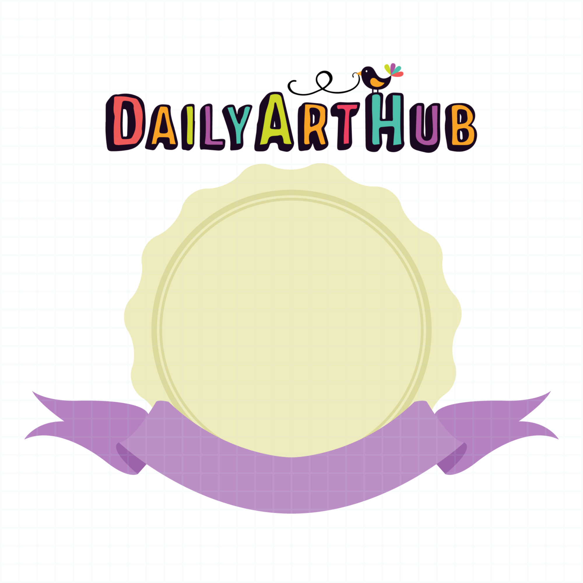 Round Label Design Clip Art