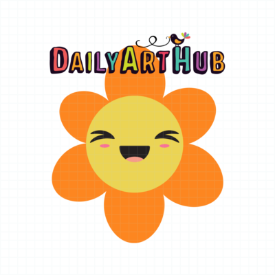 Happy Flower Clip Art