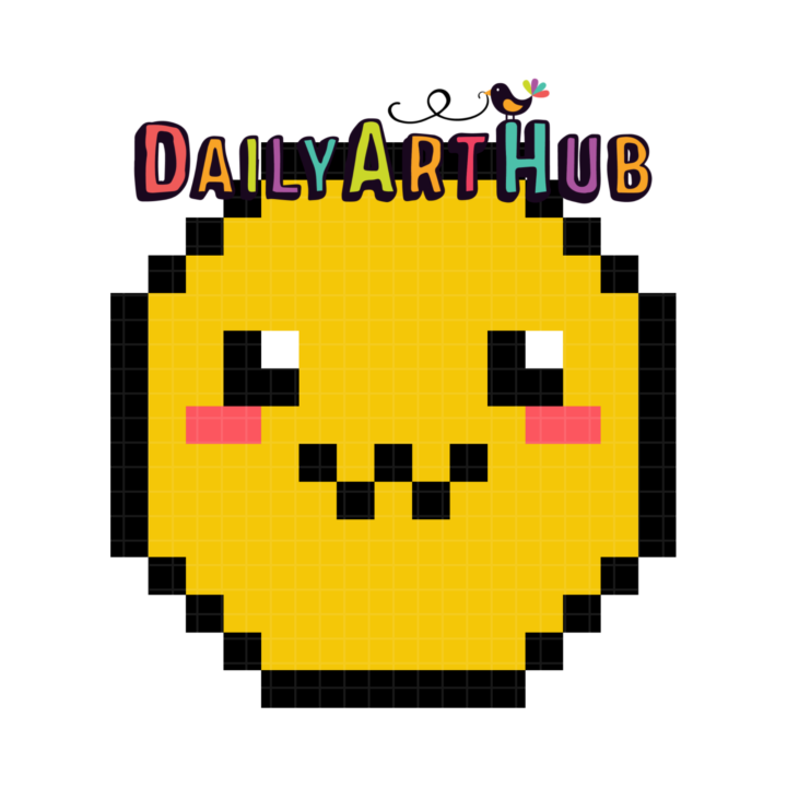 Pixel Face Cute Clip Art - Daily Art Hub // Graphics, Alphabets & SVG