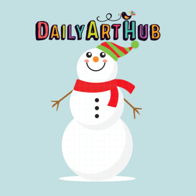 Happy Time Snowman Clip Art