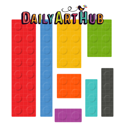 Building Blocks Pieces Clip Art Set