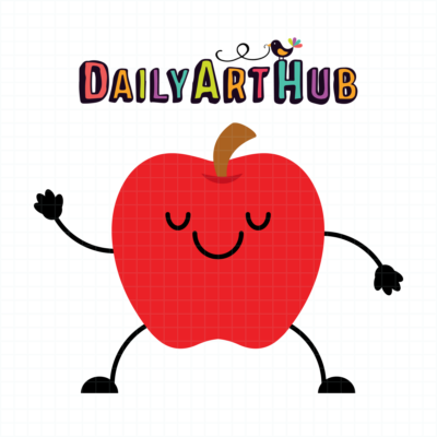 Dancing Apple Clip Art