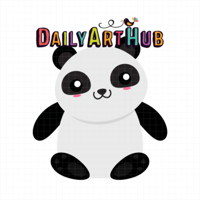 Sitting Panda Clip Art