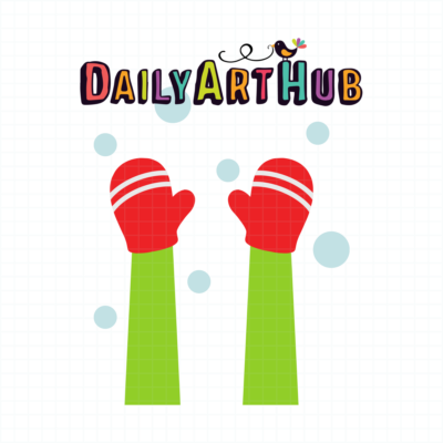 Red Mittens Clip Art