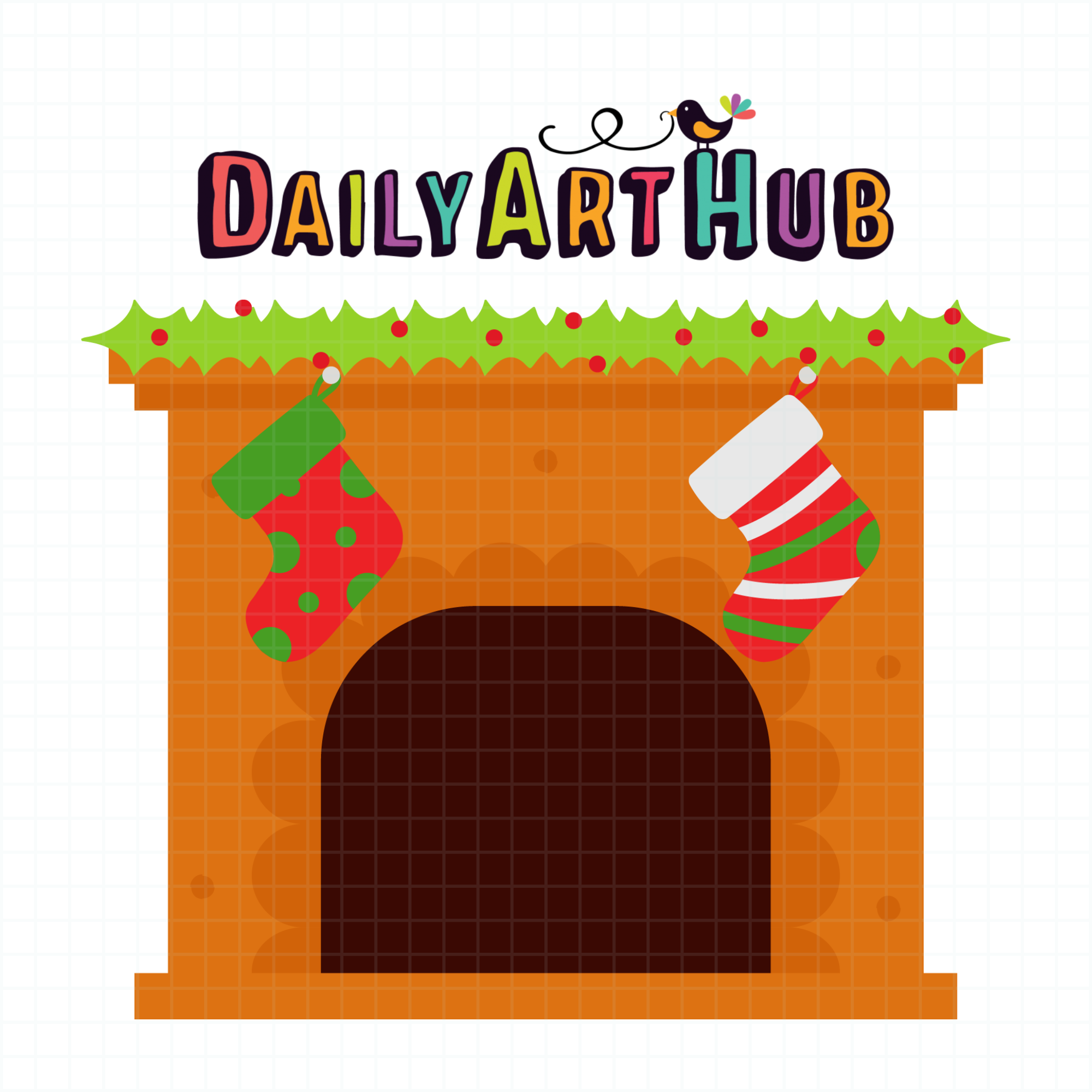 Christmas Fireplace Clip Art