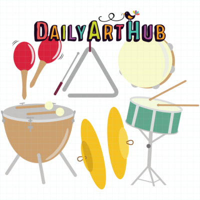 Percusssions Clip Art Set