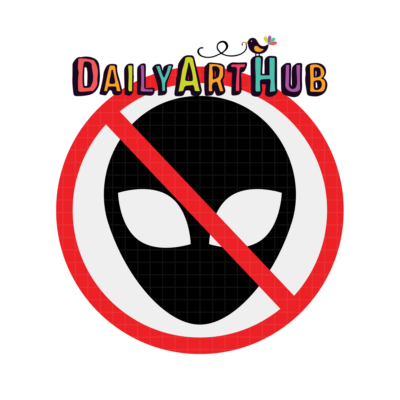 FREE No Alien Signage Clip Art