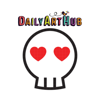 FREE Eye Love Skull Clip Art