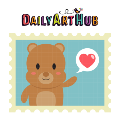 Bear Stamp Clip Art