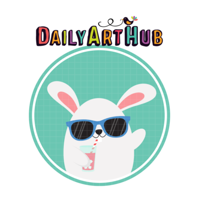 Summer Rabbit Clip Art