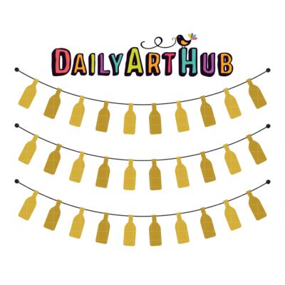 Wine Bunting Clip Art