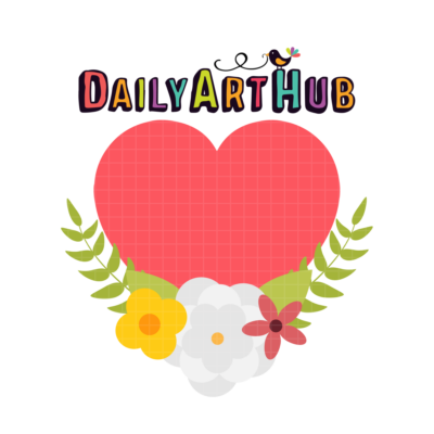 Heart Deco Label Clip Art