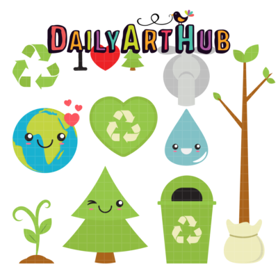 Earth Day Clip Art Set