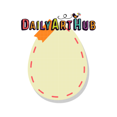 FREE Dotted Egg Shaped Note Clip Art