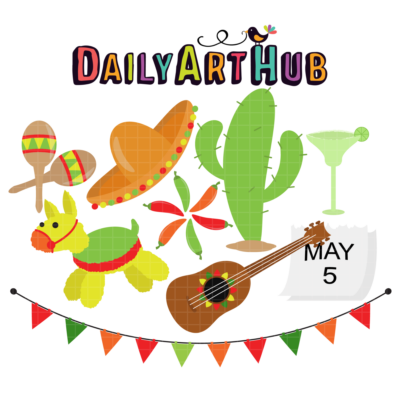Cinco De Mayo Clip Art Set