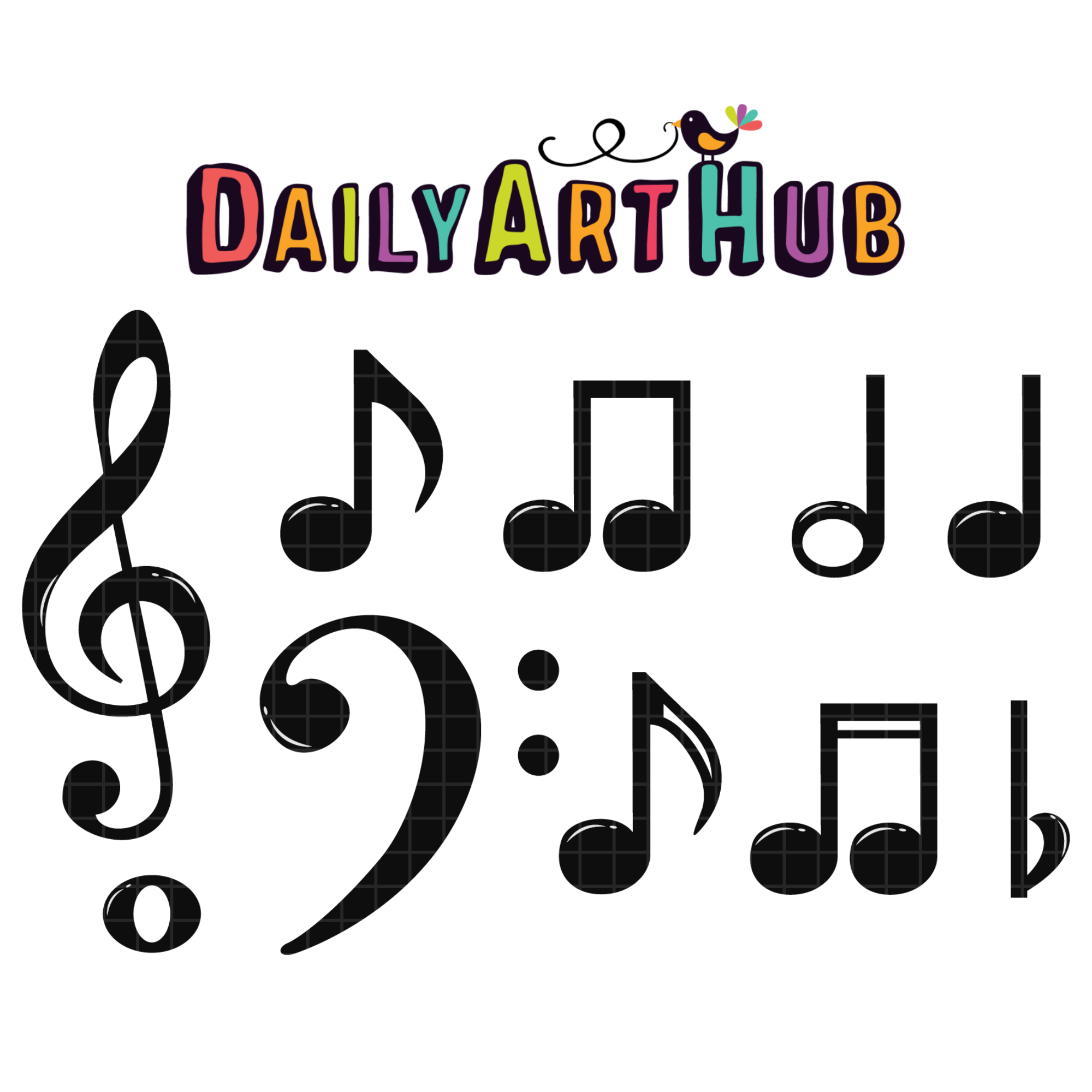 Musical Notes Clip Art Set
