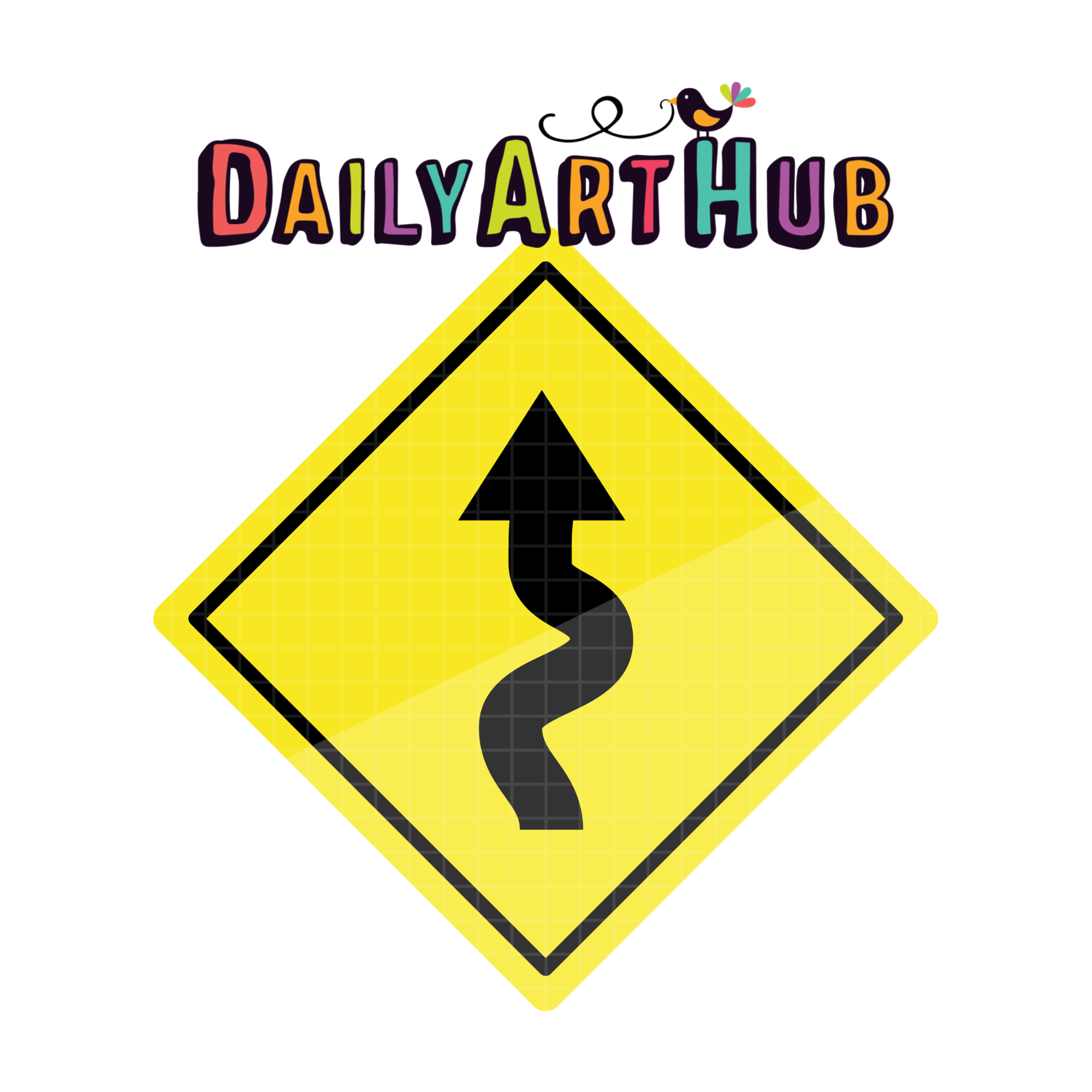 FREE Road Sign Multiple Curve Left Clip Art