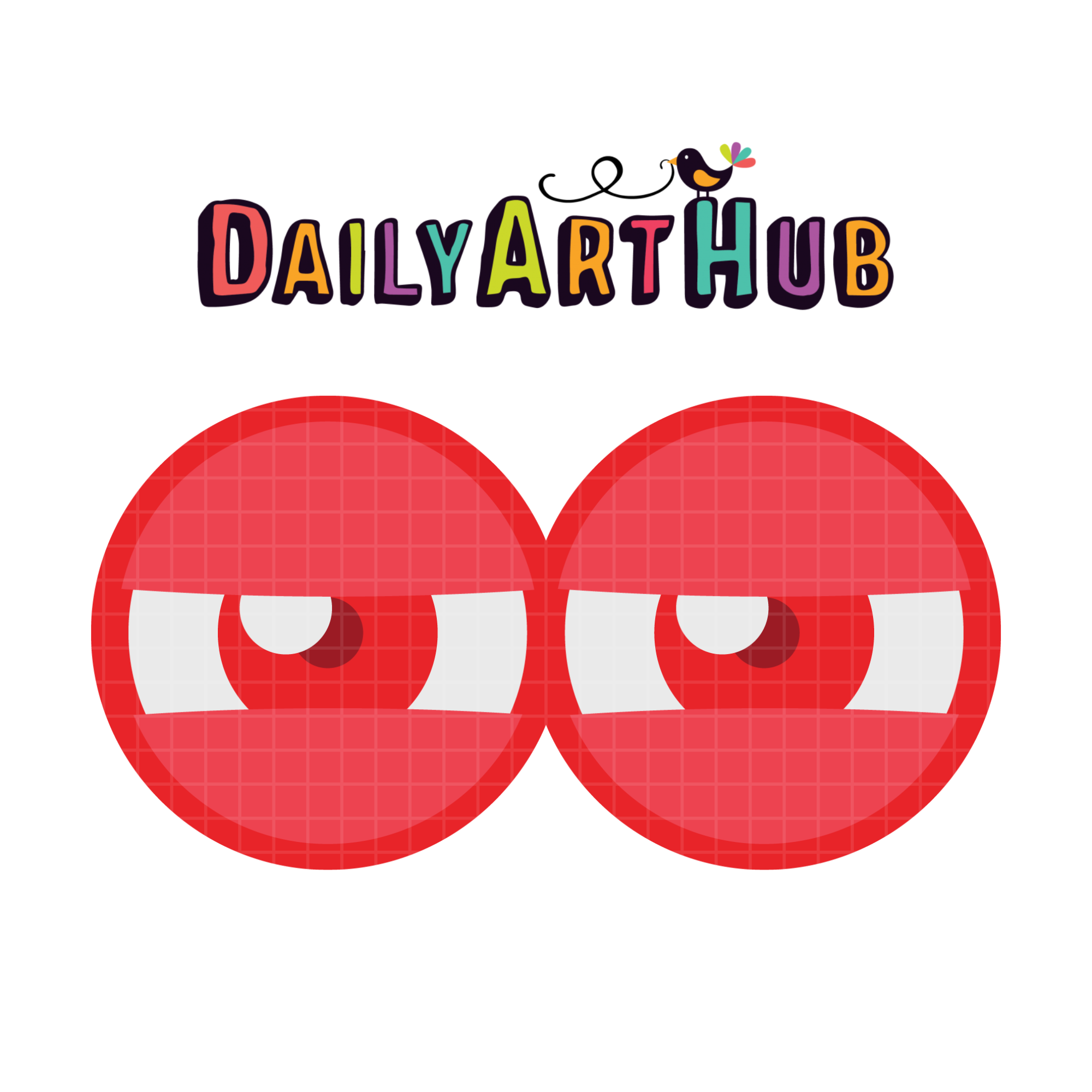 FREE Red Monster Eyes Clip Art