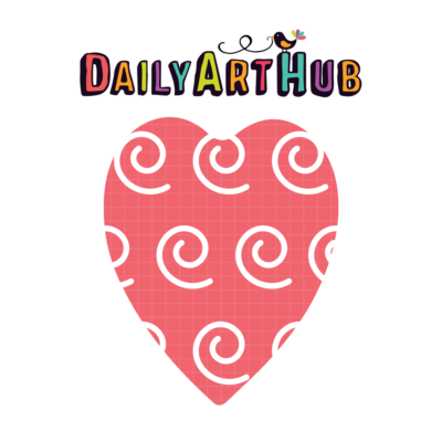 FREE Spiral Pattern Heart Clip Art