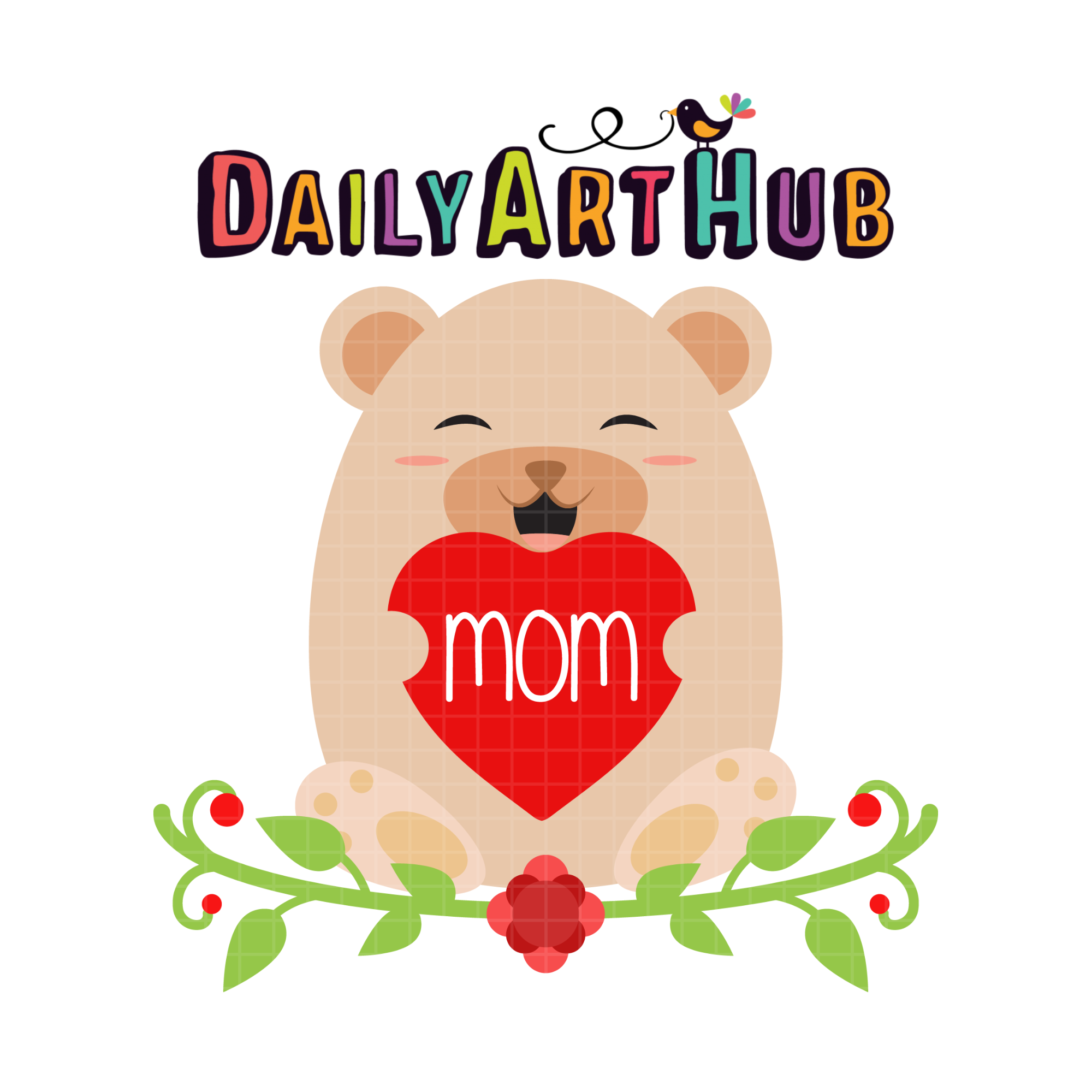FREE Mom's Day Bear Clip Art