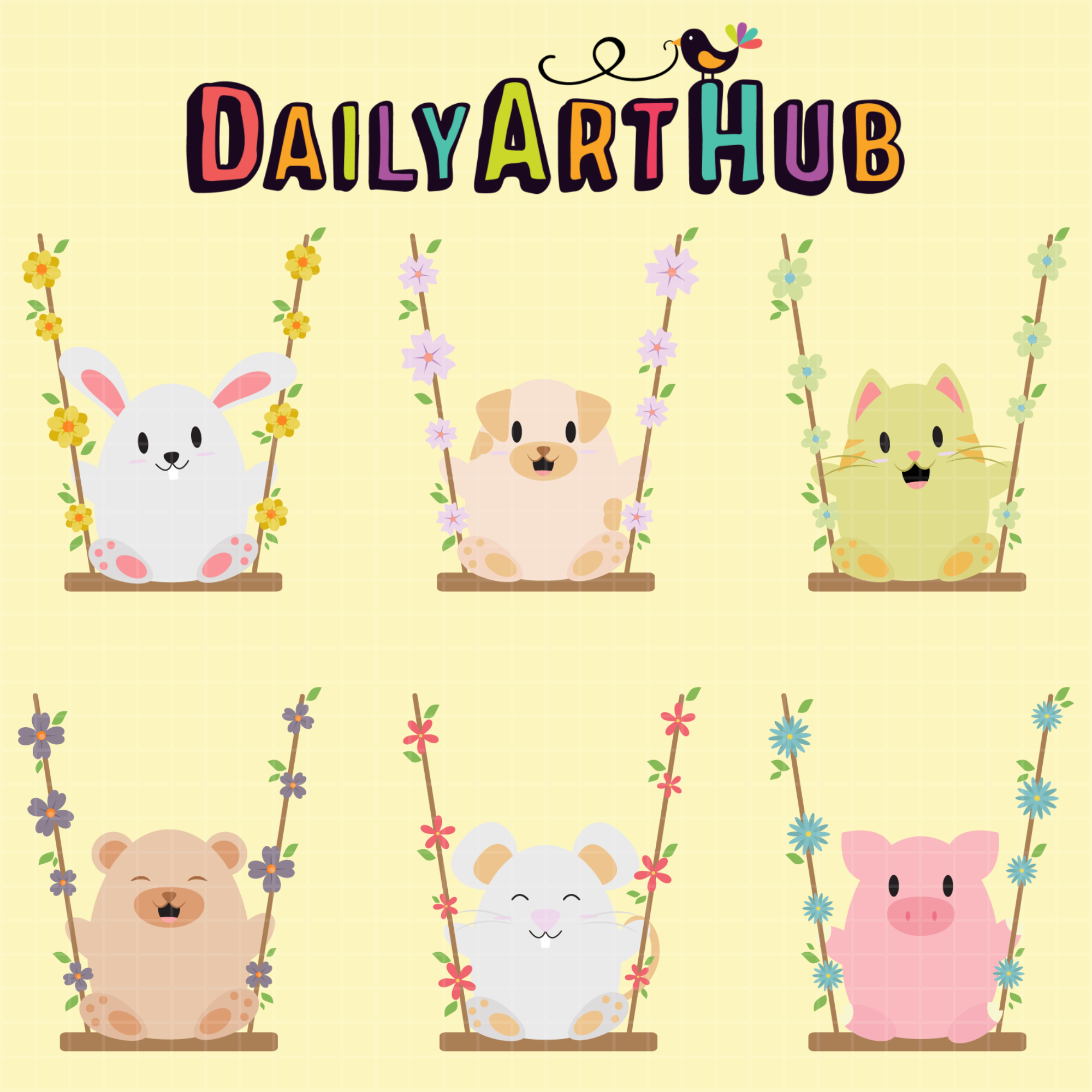 Animal Swing Clip Art Set