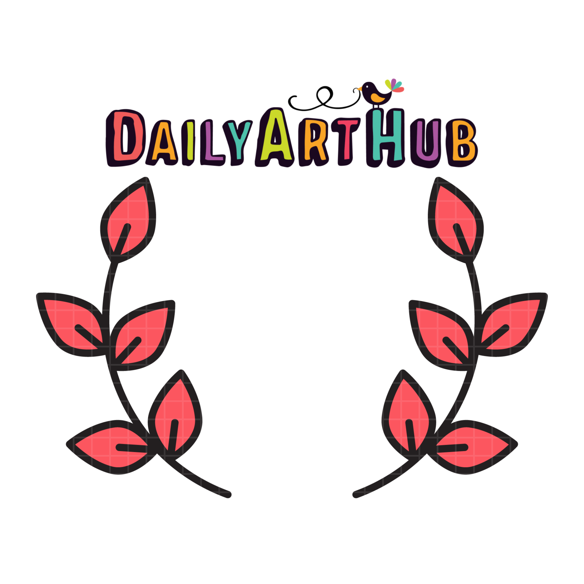 Simple Leaf Flourish Clip Art
