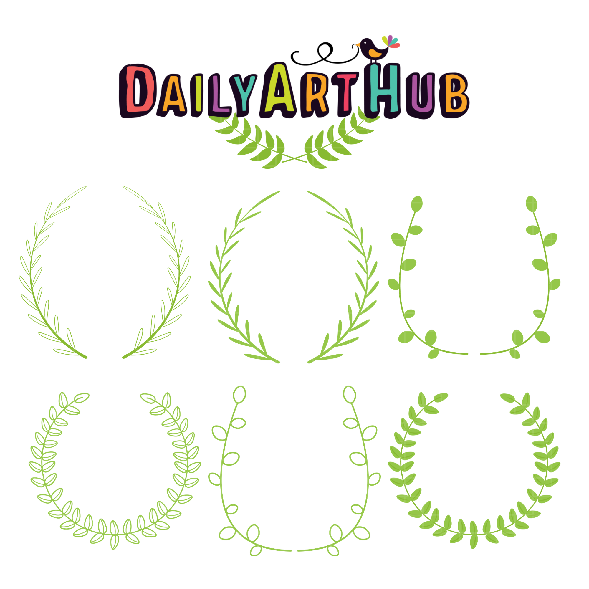 Laurels Clip Art Set