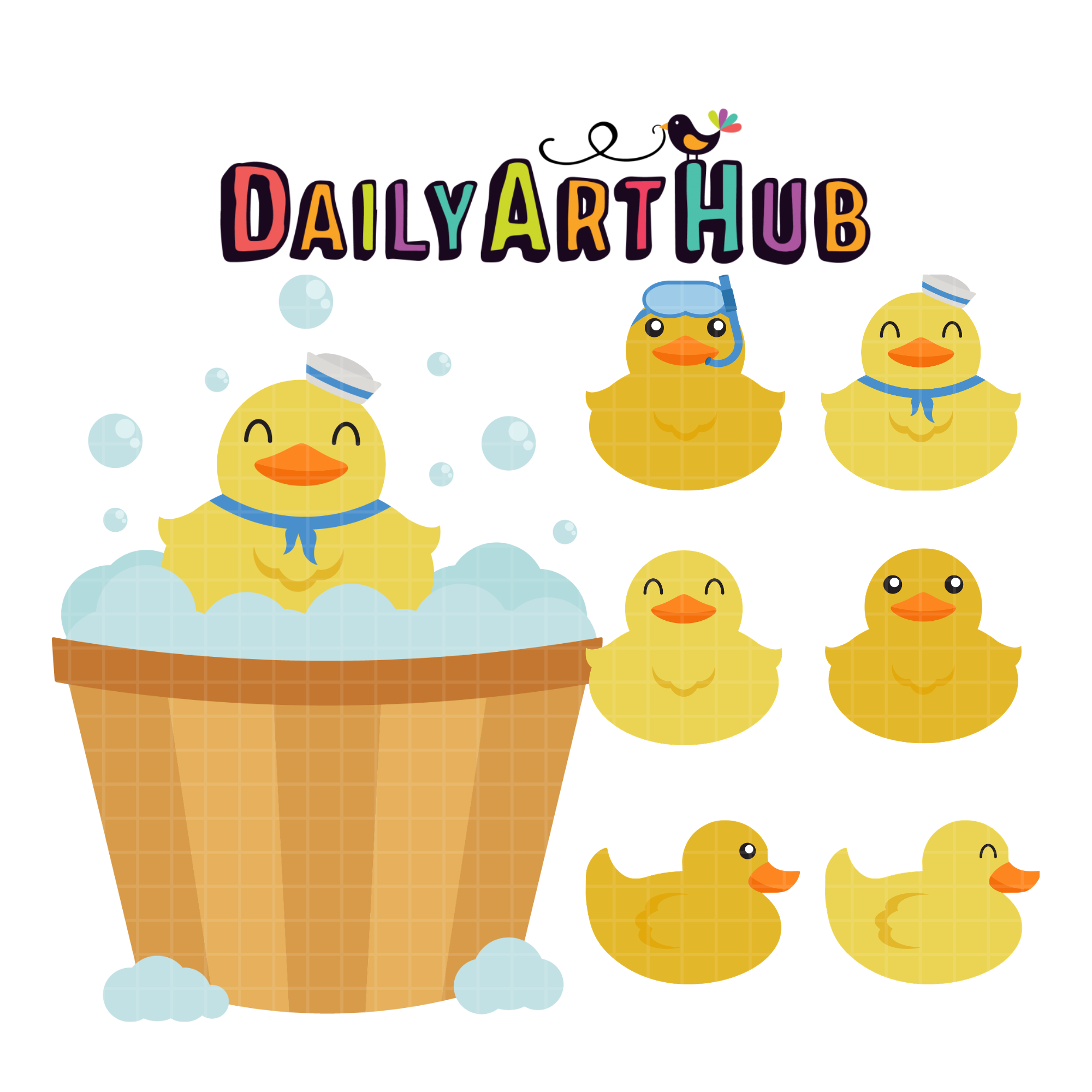 Rub A Dub Dub Clip Art Set