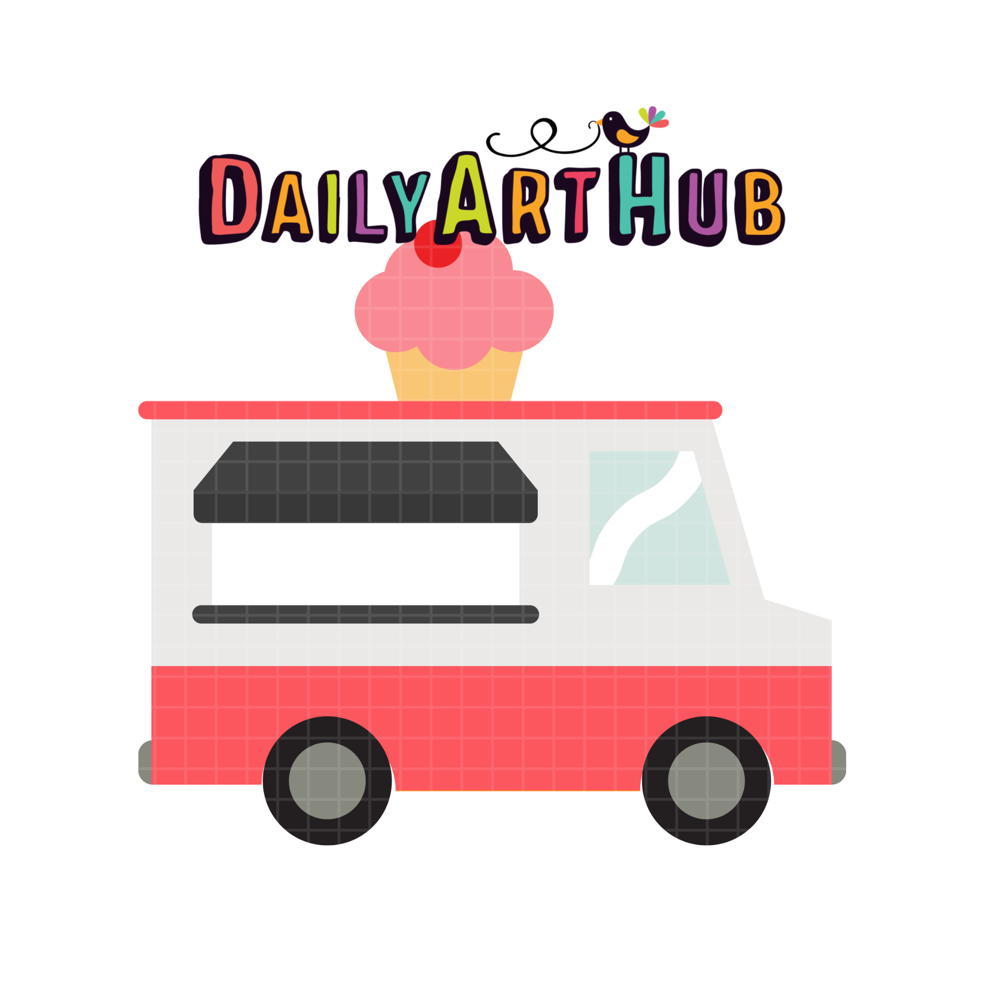 FREE Cupcake Food Truck Clip Art