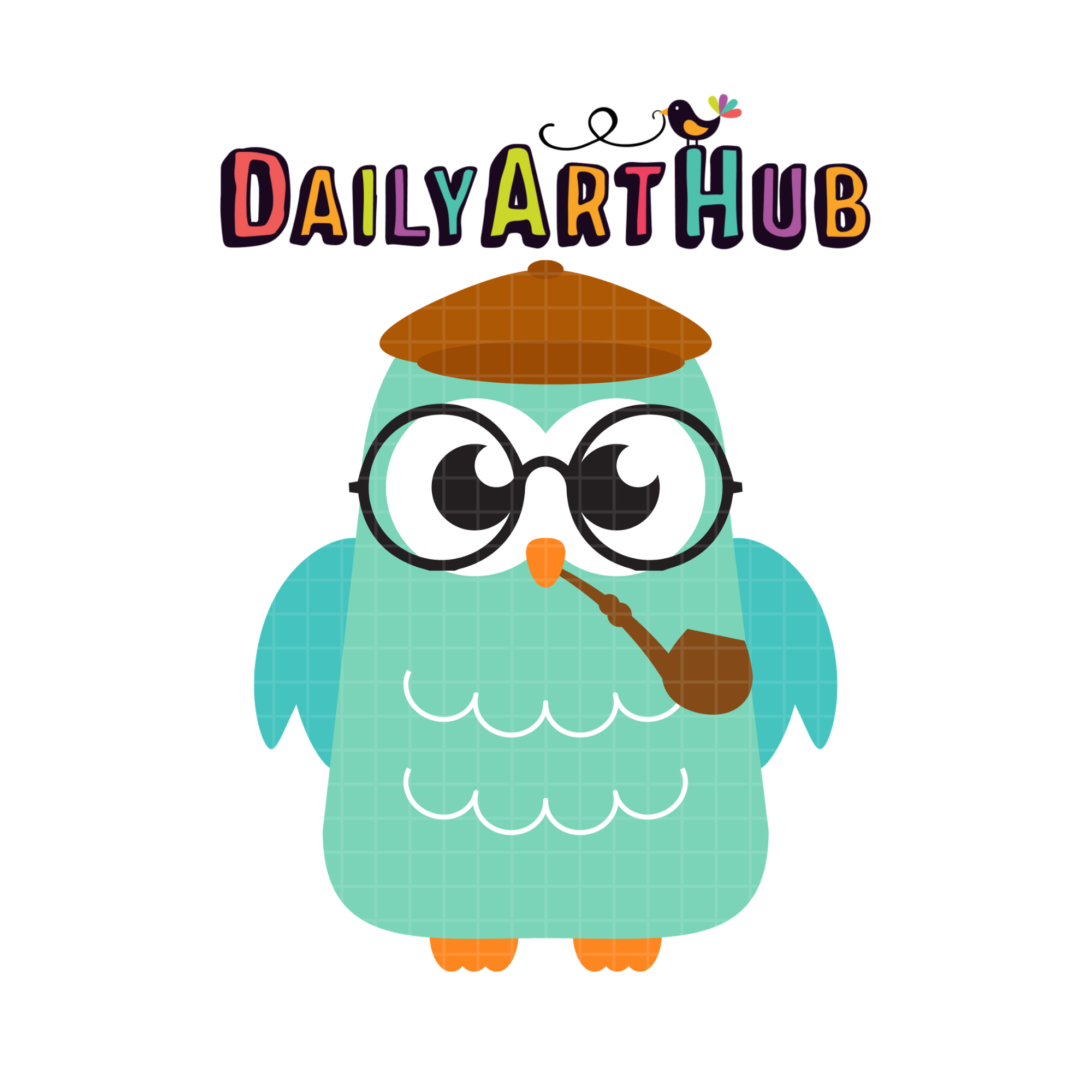 FREE Owl With Pipe Clip Art