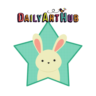 FREE Bunny Star Clip Art