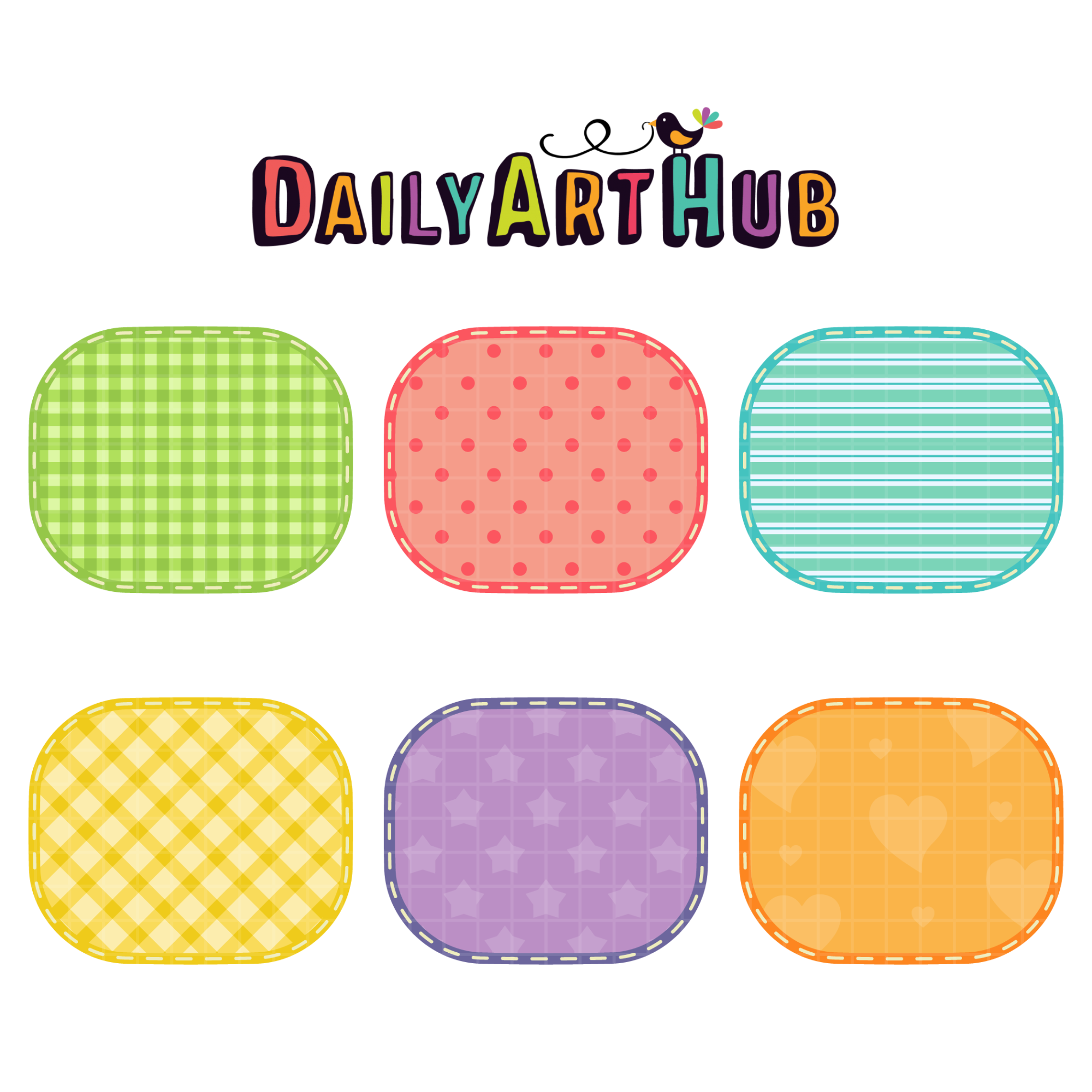 Pattern Patches Clip Art Set
